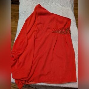 Free People Coral One Shoulder Dress Size 6